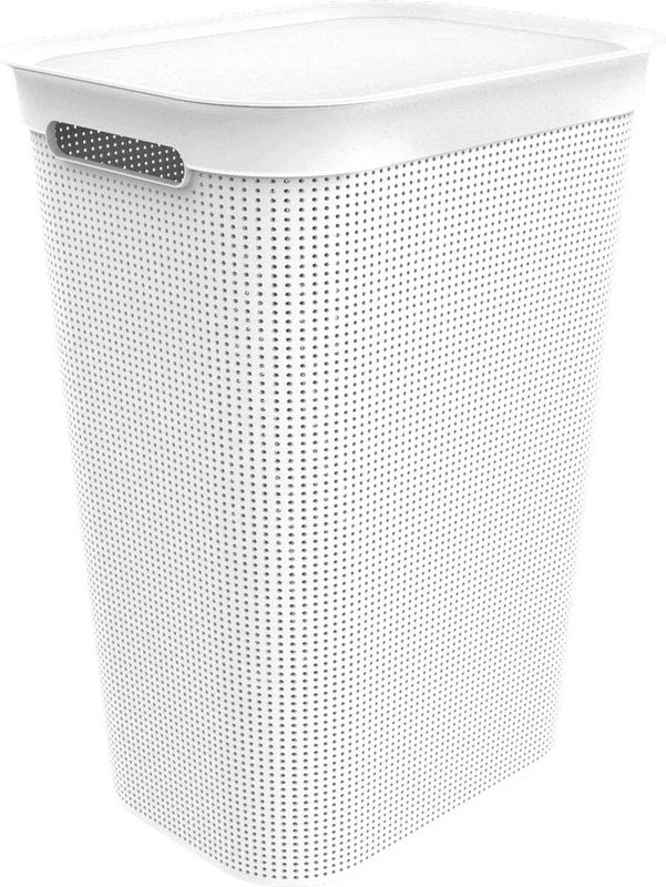 Blokker wasbox 50 liter met afneembaar klapdeksel wit