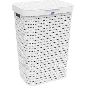 Rotho COUNTRY Wasmand met Deksel 55L wit