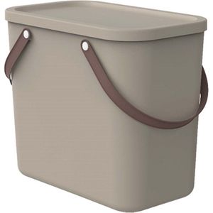 Rotho Prullenbak van 25L Opbergcontainer Cappuccino