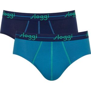 SLOGGI - Set van 2 Slips - Katoen - Marine en Blauw