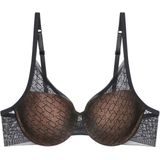 Balconette BH - Black - Tule - Gevoerd met Beugel