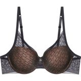 Balconette BH - Black - Tule - Gevoerd met Beugel