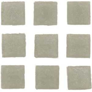 Glorex mozaiek steentjes/tegeltjes - vierkant - 140x stuks - lichtgrijs - 1 x 1 cm
