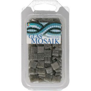 Glorex Glasmozaiek 10x10mm 100gr 6.2410 - 109 donker grijs