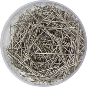 Glorex Platte kopspelden/naaispelden - 3 cm - zilver - 500x stuks - hobby spelden