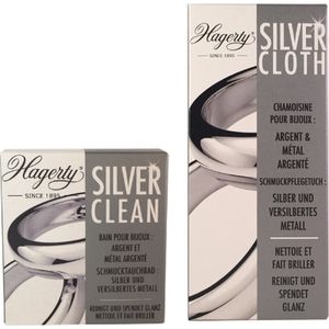 Hagerty Silver Clean en Silver Cloth - White line (combi pack)