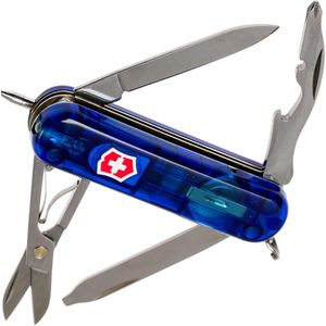 Victorinox Midnite Manager 0.6366.T2 Zwitsers zakmes Met LED-lamp Aantal functies 10 Blauw (transparant)