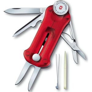 Victorinox Taschenmesser Golf Tool (10 functies, reparatiegereedschap, balmarker, schere, slinger) blauw transparant