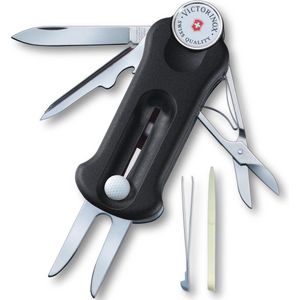 Victorinox Taschenmesser Golf Tool (10 functies, reparatiegereedschap, balmarkeraar, pet, schaar, slinger) zwart