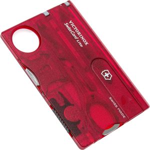 Victorinox SwissCard Lite Ruby 12 functies transparant rood