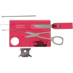Victorinox SwissCard Lite transparant rood 0.7300.T