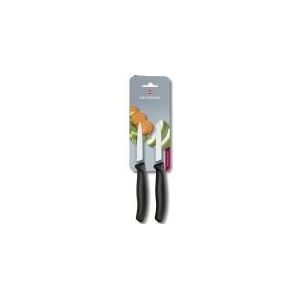 Victorinox - Groenteschilmesje Glad - Zwart - Metaal - Set van 2