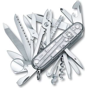 Victorinox zakmes SwissChamp transparant zilver 33 functies 91 mm doosje