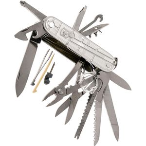 Victorinox zakmes SwissChamp transparant zilver 33 functies 91 mm doosje