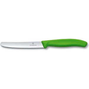 Victorinox - Swiss Classic - Tomatenmes - Gekarteld - Groen - Roestvrij Staal