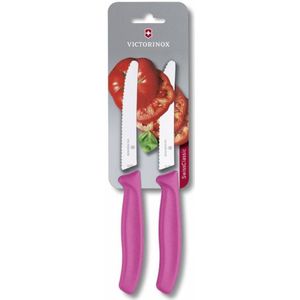 Victorinox - Swiss Classic - Tomatenmes Set - Gekarteld - Roze - 2-delig