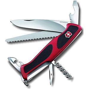 Victorinox Ranger Grip 55 zakmes (12 functies, vastzetmes) rood/zwart