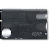 Victorinox Taschenmesser Swiss Card Nailcare (13 Funktionen, Glas-Nagelfeile, Schere) schwarz transparent