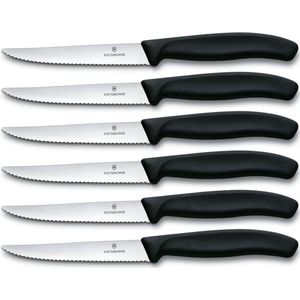 Victorinox Steakmes 6 stuks zwart