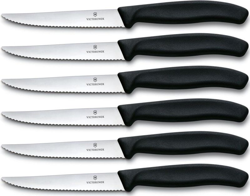 Victorinox Steakmes 6 stuks zwart