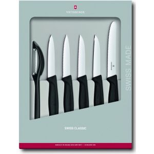 Victorinox - Swiss Classic - Groentemessenset - Zwart - 6-delig