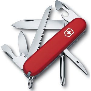 Victorinox Hiker Zwitsers Zakmes - 13 Functies - Klassiek Rood - RVS