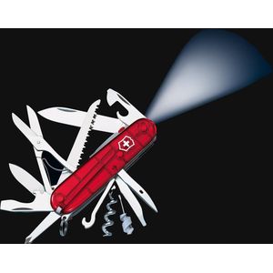 Victorinox Huntsman Lite 20 functies zakmes rvs rood transparant