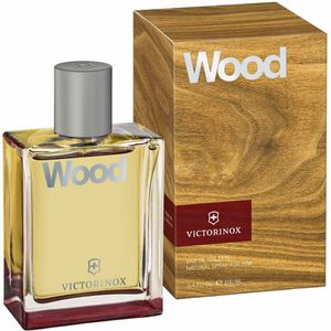 Victorinox Wood Eau de Toilette voor heren, parfum met notenhout en citrus, houtachtig en fris, veganistisch, 100 ml, V0001229