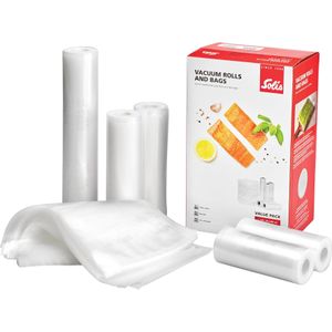 Solis - 5 Vacuumrollen & 50 Vacuumzakken - Geschikt voor Diepvries en Magnetron - BPA-Vrij