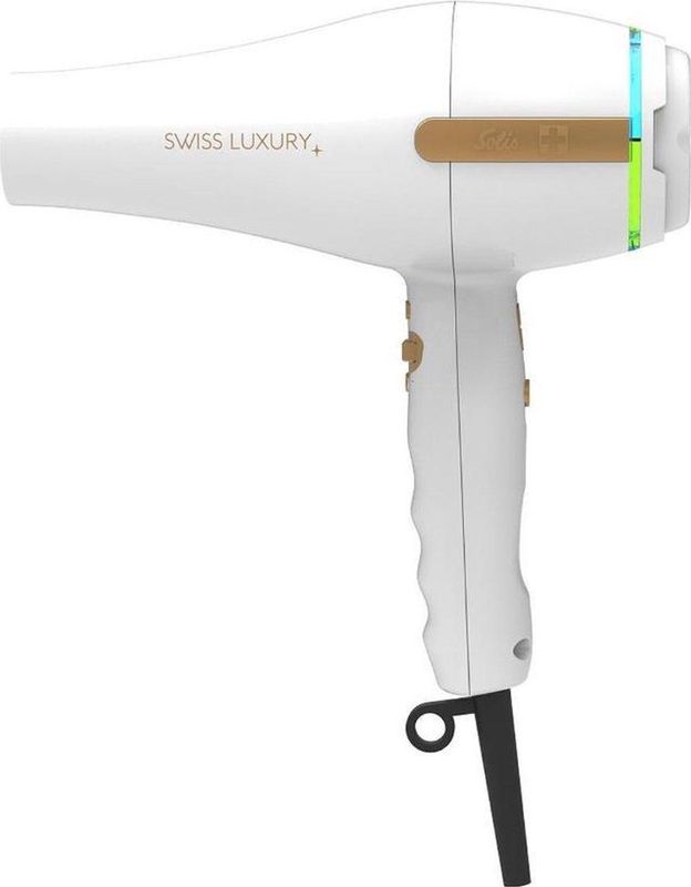 Solis Swiss Luxury 3800 Haardroger, wit, professionele haardroger, Zwitserse kwaliteit, ionenfunctie, 11 snelheidsinstellingen, 3 warmtefuncties en instelling voor koude lucht