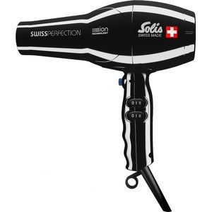 Solis Swiss Perfection 440 Föhn - Professionele Haardroger - Ionische Fohn - Hair Dryer - Haarfohn - Warm/Koud - Zwart