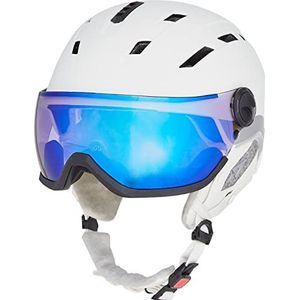 TECNOPRO Heren Pulse HS-016 Visor Photochromic Ski-helm, WHITE/CHROME, S/M