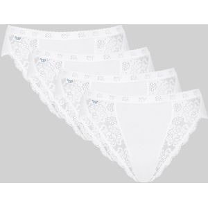 SLOGGI - Hoog Uitgesneden Slip - Wit - Katoen - Set van 4