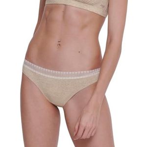 Sloggi 2P GO Ribbed Brazilian Briefs Elfenbein Ökologische Baumwolle X-Small Damen