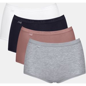 Set van 4 slips Maxi Basic+ SLOGGI. Katoen materiaal. Maten 54 FR - 52 EU. Blauw kleur