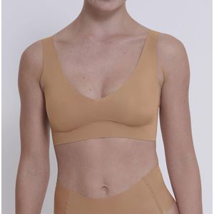 Sloggi Zero Feel Bralette padded 2.0 - naadloze Bh - Comfortabele Bh top zonder beugel of sluiting - Schijnt niet door  - Beige