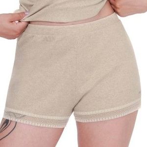 Sloggi dames GO Ribbed Short - Katoenen slaapshort  - Creme
