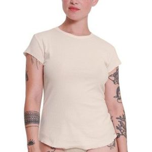 SLOGGI - GO Ribbed - T-Shirt - Ecru Angora - Katoen