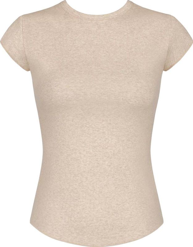 Sloggi Women GO Ribbed T-Shirt (1-pack) - dames T-shirt - grijs