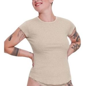Sloggi Women GO Ribbed T-Shirt (1-pack) - dames T-shirt - grijs