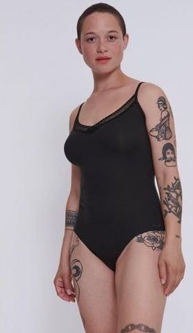 Sloggi - Women GO Ribbed Body - Zwart - Bodystocking