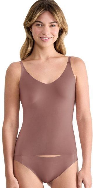 Sloggi - ZERO Feel 2.0 - Spaghetti Top - Donkerbruin - Gerecyclede Microvezel