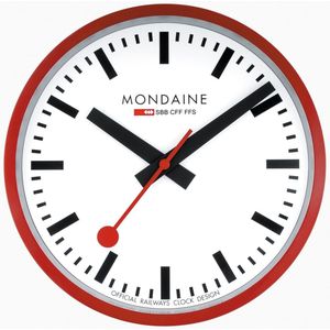 Mondaine - M990 - Wandklok - Wit - Metaal