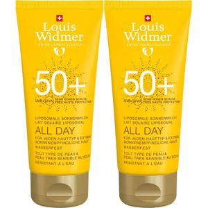 Louis Widmer Sun All Day Beschermingsfactor 50+ Geparfurmeerd Duo-pak  2x 100ml