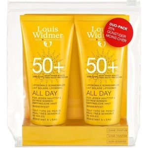 Louis Widmer SunCare All day 50+ zonder parfum  Crème 200ml