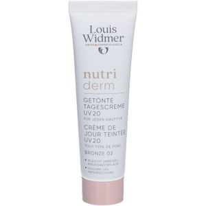Louis Widmer Nutriderm getinte dagcrème uv 20 bronze 02 ongeparfumeerd 30ml