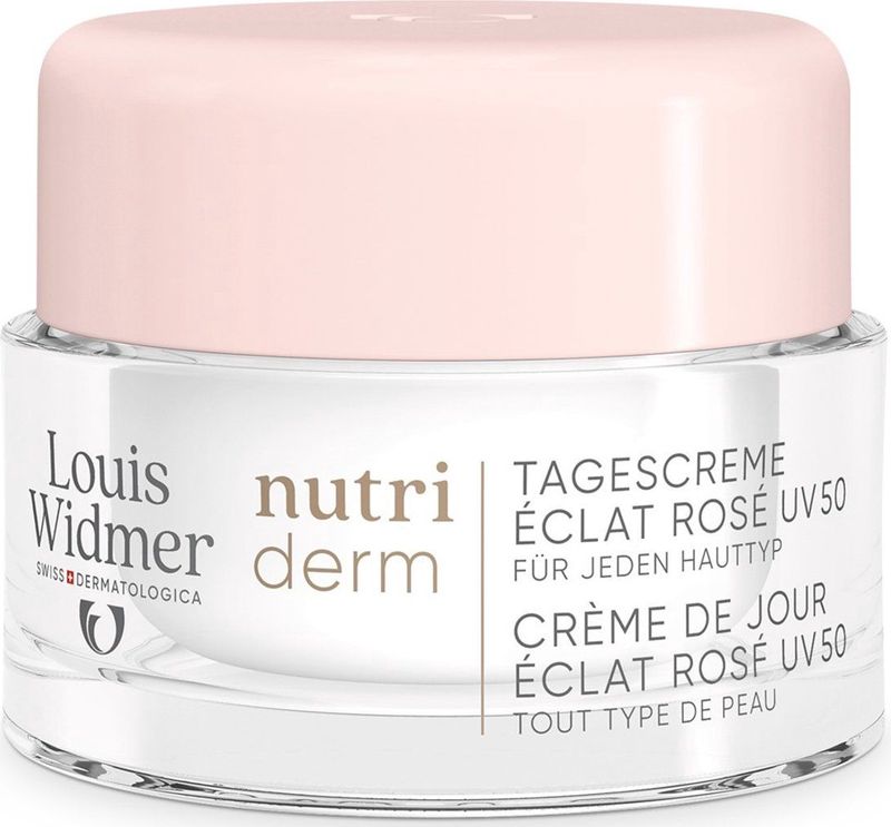Louis Widmer Nutriderm dagcrème Éclat rosé uv 50 zonder parfum 50 ML