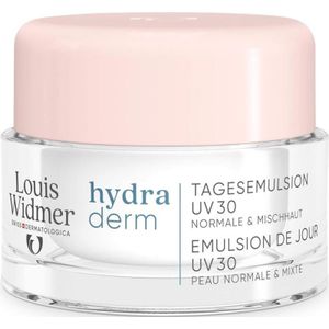 Louis Widmer Hydraderm dagemulsie uv 30 zonder parfum 50ml