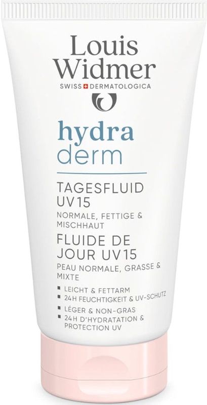 Louis Widmer - Hydraderm Dag Fluide - 50ml - Zonnebrand - UV15 ZP