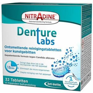 Kunstgebit Reiniger - Ontsmettende Reinigingstabletten - Gepatenteerde Formule - Diepte-reiniging